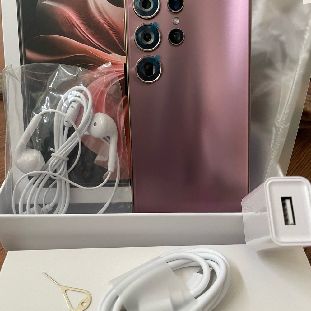 PinkGold Galaxy s25 Smartphone with Accessories